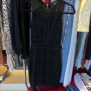 Elegant Black GUESS Lace Dress